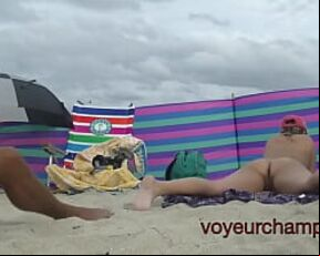 A taste of my friend Nude Beach MILF Mrs Brooks Voyeur POV 8